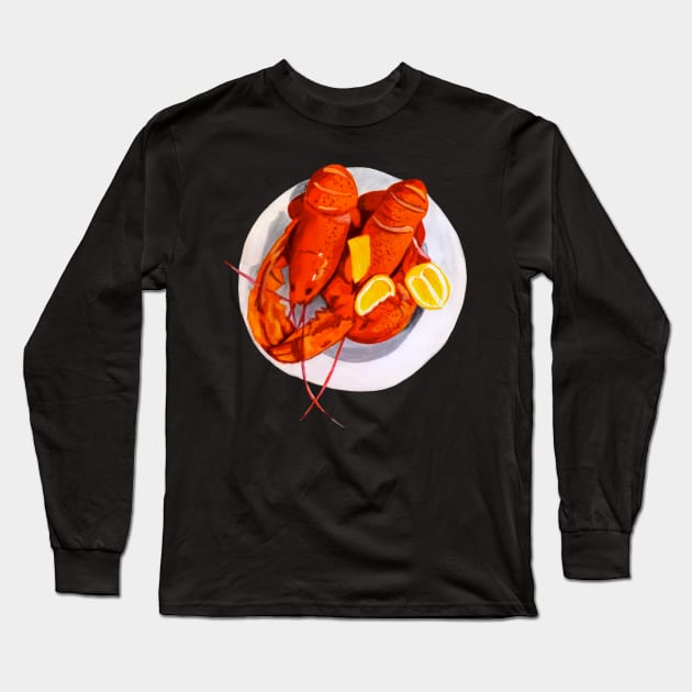 Lobster lover Long Sleeve T-Shirt by PaintingsbyArlette